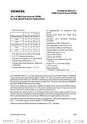 HYB39S16160CT-6 datasheet pdf Siemens