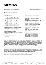 HYB39S256800T-8B datasheet pdf Siemens
