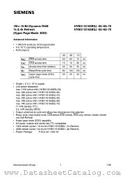 HYB5116165BJ-60 datasheet pdf Siemens