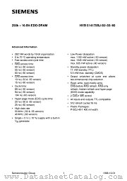 HYB514175BJ-55 datasheet pdf Siemens