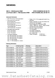 HYB514256BJ-60 datasheet pdf Siemens