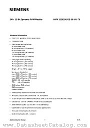HYM322030S-70 datasheet pdf Siemens