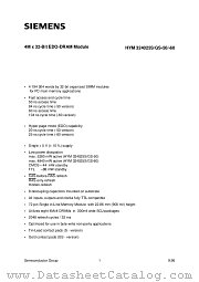 HYM324025S-50 datasheet pdf Siemens