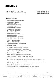 HYM641010GS-70 datasheet pdf Siemens