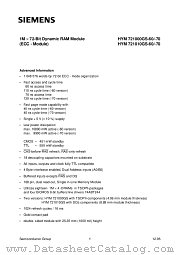 HYM721000GS-70 datasheet pdf Siemens