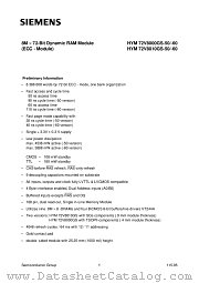 HYM72V8010GS-60 datasheet pdf Siemens