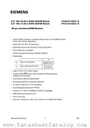 HYS64V4120GU datasheet pdf Siemens