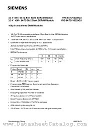 HYS64V8200GU-8 datasheet pdf Siemens