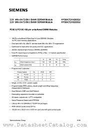 HYS64V4200GU-8 datasheet pdf Siemens