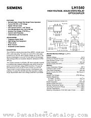 LH1540 datasheet pdf Siemens