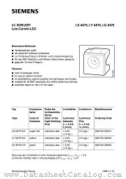 LSA679 datasheet pdf Siemens