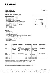 LYE676 datasheet pdf Siemens