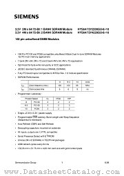 HYS72V2200GU-8-3 datasheet pdf Siemens