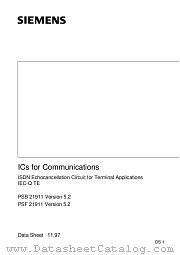 PSB21911 datasheet pdf Siemens