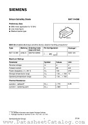 BAT14-098 datasheet pdf Siemens