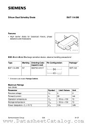 BAT114-099 datasheet pdf Siemens