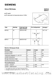 BAR61 datasheet pdf Siemens