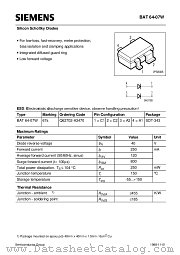 BAT64-07W datasheet pdf Siemens