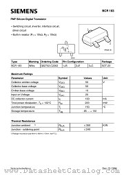 BCR183 datasheet pdf Siemens