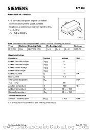 BFR280 datasheet pdf Siemens