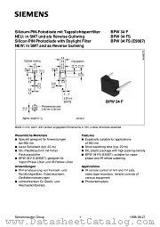 BPW34FS datasheet pdf Siemens