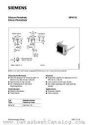 BPW33 datasheet pdf Siemens