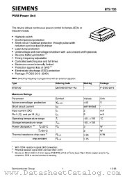 BTS730 datasheet pdf Siemens