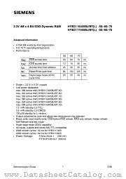 HYB3117405BJ-60 datasheet pdf Siemens