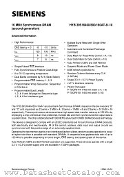 HYB39S16400AT-10 datasheet pdf Siemens