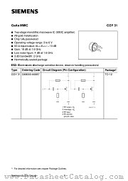 CGY31 datasheet pdf Siemens