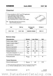 CGY180 datasheet pdf Siemens
