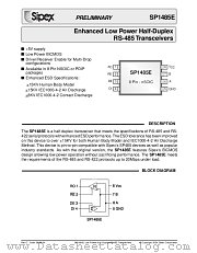 SP1485E datasheet pdf Sipex Corporation