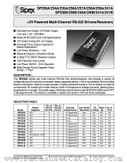 SP230A datasheet pdf Sipex Corporation