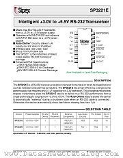 SP3221E datasheet pdf Sipex Corporation
