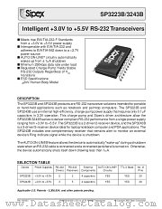 SP3243BCT datasheet pdf Sipex Corporation