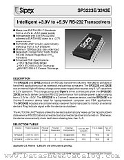 SP3243ECA datasheet pdf Sipex Corporation
