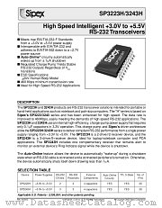 SP3243HCA datasheet pdf Sipex Corporation