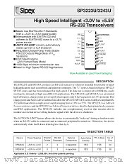 SP3243UCY/TR datasheet pdf Sipex Corporation
