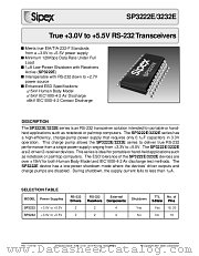 SP3232E datasheet pdf Sipex Corporation