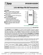 SP3232EHCY datasheet pdf Sipex Corporation