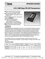SP3222EU datasheet pdf Sipex Corporation