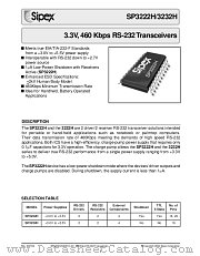 SP3232HCP datasheet pdf Sipex Corporation