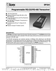 SP334CT datasheet pdf Sipex Corporation