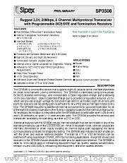 SP3508EF datasheet pdf Sipex Corporation
