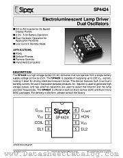 SP4424CX datasheet pdf Sipex Corporation