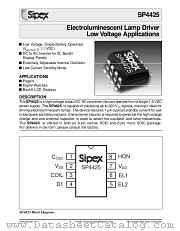 SP4425CU datasheet pdf Sipex Corporation