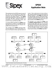 SP504CF datasheet pdf Sipex Corporation