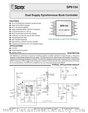 SP6134 datasheet pdf Sipex Corporation