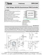 SP6134HCU/TR datasheet pdf Sipex Corporation