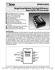 SP6644 datasheet pdf Sipex Corporation
